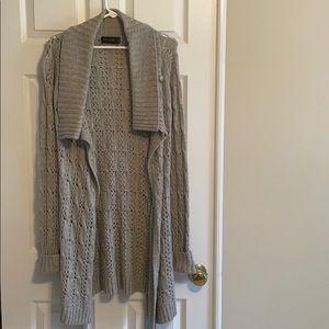 The Limited Long Gray Cardigan